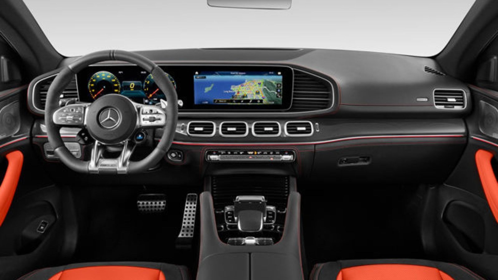 The inside of mercedes Benz GLE